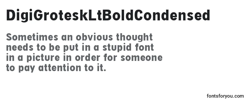 Review of the DigiGroteskLtBoldCondensed Font