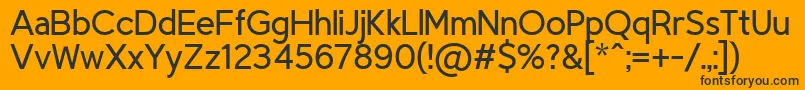 TriompheLight Font – Black Fonts on Orange Background