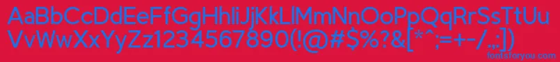 フォントTriompheLight – 赤い背景に青い文字
