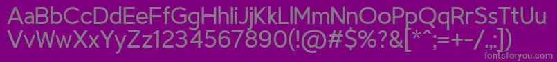 TriompheLight Font – Gray Fonts on Purple Background