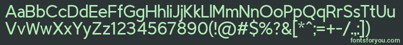 TriompheLight Font – Green Fonts on Black Background