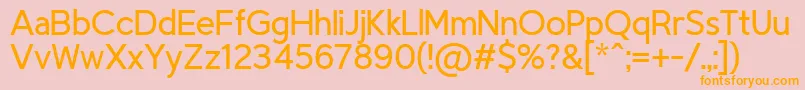 TriompheLight Font – Orange Fonts on Pink Background