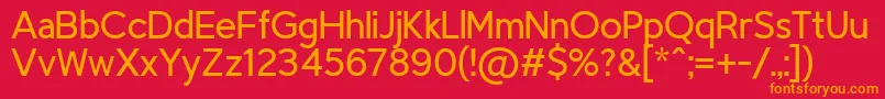 TriompheLight Font – Orange Fonts on Red Background