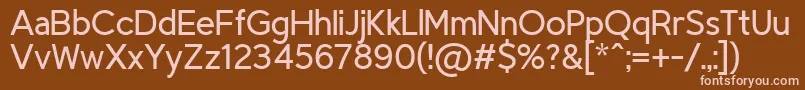 TriompheLight Font – Pink Fonts on Brown Background