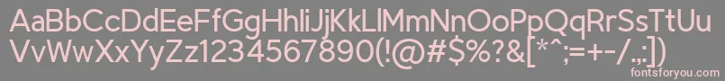 TriompheLight Font – Pink Fonts on Gray Background
