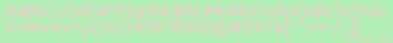 TriompheLight Font – Pink Fonts on Green Background