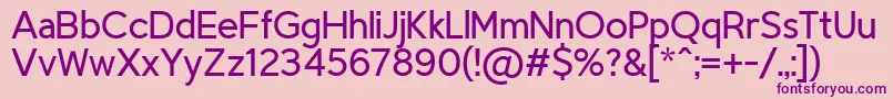 TriompheLight Font – Purple Fonts on Pink Background