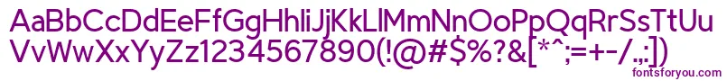 Czcionka TriompheLight – fioletowe czcionki