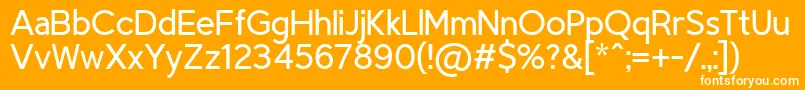 TriompheLight Font – White Fonts on Orange Background