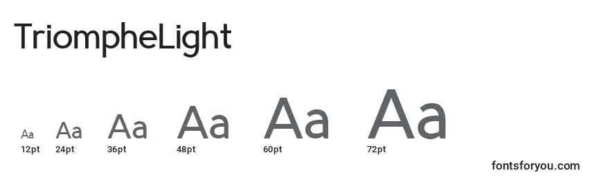 TriompheLight Font Sizes