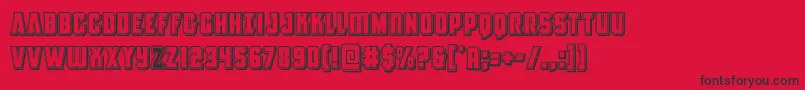 Antillesengraved Font – Black Fonts on Red Background