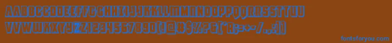 Antillesengraved Font – Blue Fonts on Brown Background