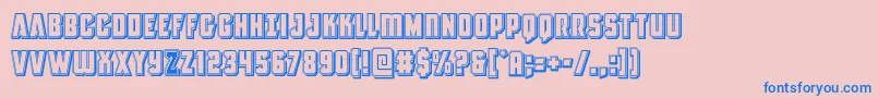 Antillesengraved Font – Blue Fonts on Pink Background
