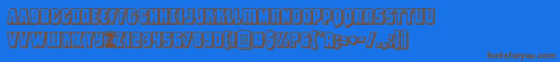 Antillesengraved Font – Brown Fonts on Blue Background