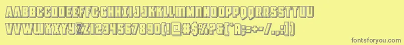 Antillesengraved Font – Gray Fonts on Yellow Background
