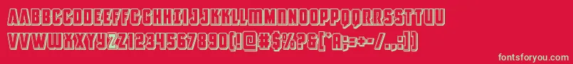 Antillesengraved Font – Green Fonts on Red Background