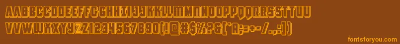 Antillesengraved Font – Orange Fonts on Brown Background