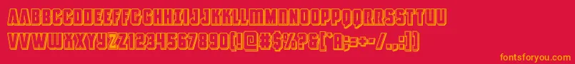 Antillesengraved Font – Orange Fonts on Red Background
