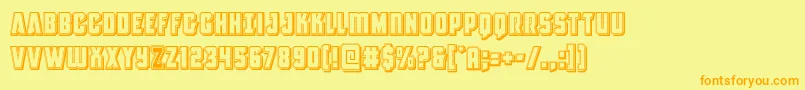 Antillesengraved Font – Orange Fonts on Yellow Background