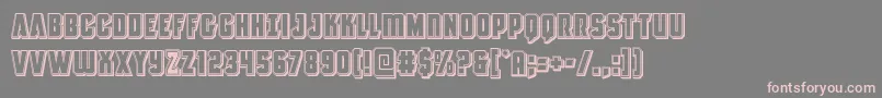 Antillesengraved Font – Pink Fonts on Gray Background