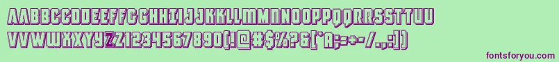Antillesengraved Font – Purple Fonts on Green Background