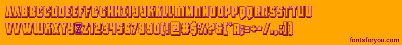 Antillesengraved Font – Purple Fonts on Orange Background