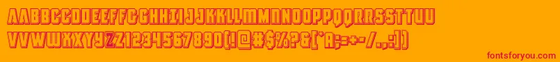 Antillesengraved Font – Red Fonts on Orange Background