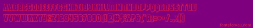 Antillesengraved Font – Red Fonts on Purple Background