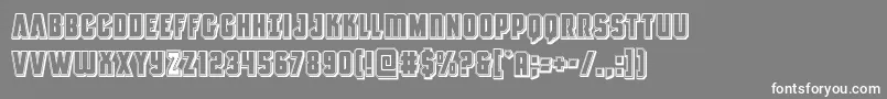 フォントAntillesengraved – 灰色の背景に白い文字