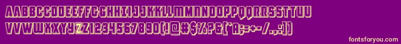 Antillesengraved Font – Yellow Fonts on Purple Background