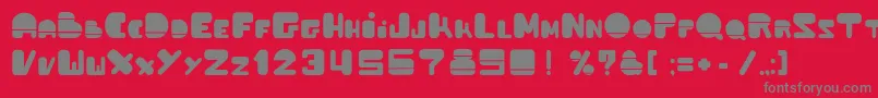 Powda Font – Gray Fonts on Red Background