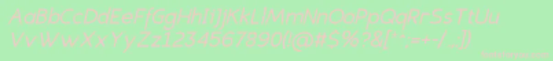 EligiblesansItalic Font – Pink Fonts on Green Background