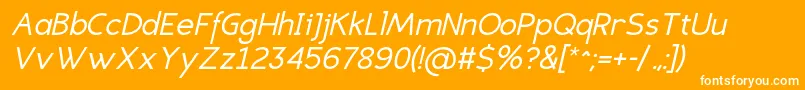 EligiblesansItalic Font – White Fonts on Orange Background