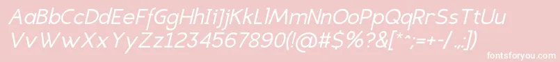 EligiblesansItalic Font – White Fonts on Pink Background