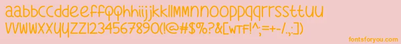 WhatsMyAgeAgainOtf Font – Orange Fonts on Pink Background