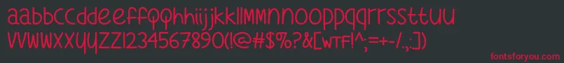 WhatsMyAgeAgainOtf Font – Red Fonts on Black Background