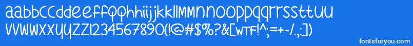 WhatsMyAgeAgainOtf Font – White Fonts on Blue Background