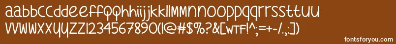 WhatsMyAgeAgainOtf Font – White Fonts on Brown Background