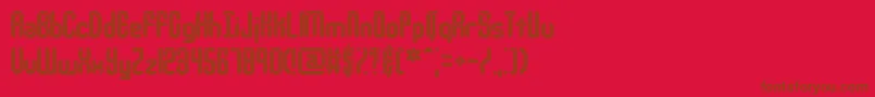 YourComplexIBrk-fontti – ruskeat fontit punaisella taustalla