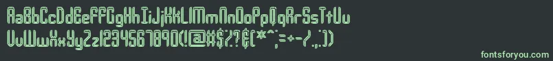 フォントYourComplexIBrk – 黒い背景に緑の文字