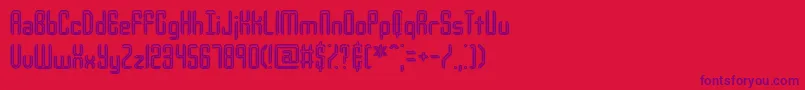 フォントYourComplexIBrk – 赤い背景に紫のフォント