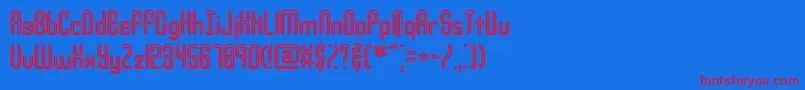 YourComplexIBrk Font – Red Fonts on Blue Background