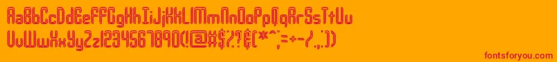 YourComplexIBrk Font – Red Fonts on Orange Background
