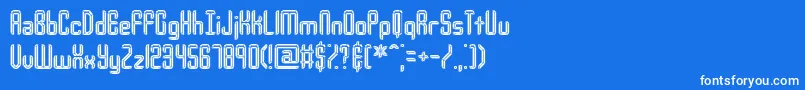 YourComplexIBrk Font – White Fonts on Blue Background
