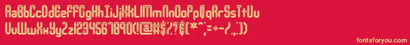 YourComplexIBrk Font – Yellow Fonts on Red Background
