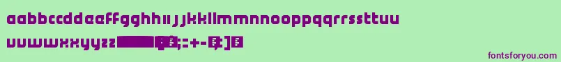 BugisExMks Font – Purple Fonts on Green Background