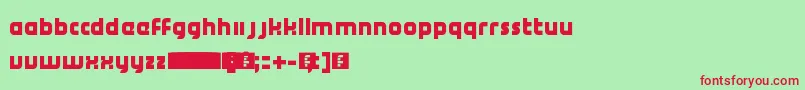 BugisExMks Font – Red Fonts on Green Background