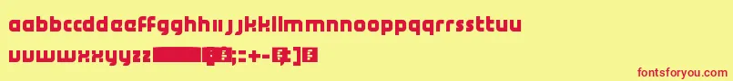 BugisExMks Font – Red Fonts on Yellow Background