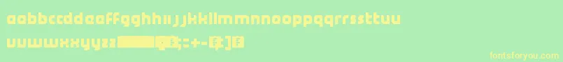 fuente BugisExMks – Fuentes Amarillas Sobre Fondo Verde