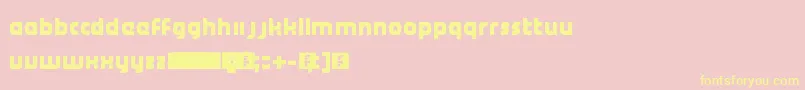 BugisExMks Font – Yellow Fonts on Pink Background